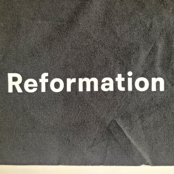 Reformation Canvas Lightweight Tote Bag Black - Picture 3 of 3